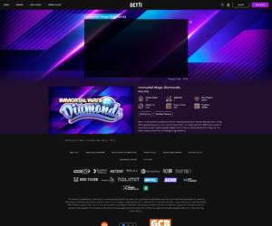 desktop browser view of betti casino homepage